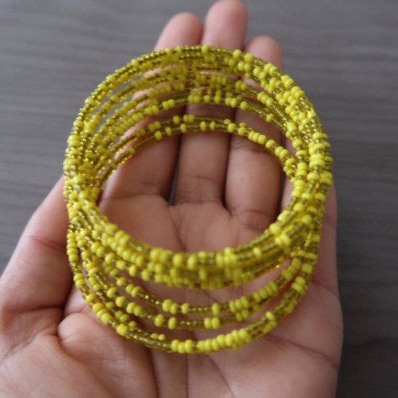 HANDMADE Colorful Beaded Spiral Wrap Bracelet - Picture 4 of 9